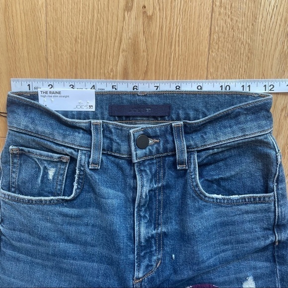 NWT JOE'S JEANS The Raine Ripped High Waist Raw Hem Slim Straight- 24 - Picture 11 of 13